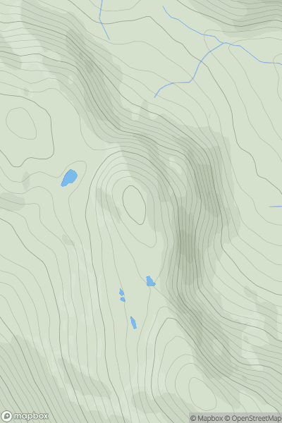 Thumbnail image for Cam Chreag [Loch Lomond to Strathyre] showing contour plot for surrounding peak